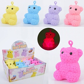 Фігурка TD202348 ведмідь,антистрес,коротка ручка,5 кольорів,світло,бат.(табл),15шт. в диспл.,29-10-1 - 1 - smarttoys.com.ua