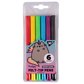 Фломастери Yes 6 кольорів "Pusheen rainbow" - 1 - smarttoys.com.ua