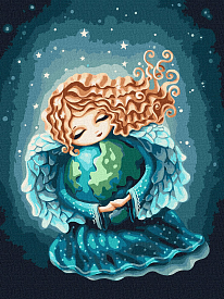 Набір 7+ для розпису по номерах. "Ангел землі" 30х40см - 1 - smarttoys.com.ua