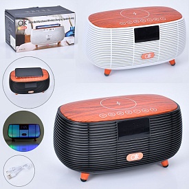 Колонка FG240430028Q акум.,2400mA,Bluetooth,годинник,USB,FM,TF,2кольори,бездр.зарядка,світло,кор.,24 - 1 - smarttoys.com.ua