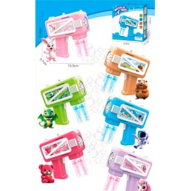 Мильні бульбашки CX931-01-02-03-04-05-06 пістолет,запаска6видів,бат.кор.14-14,5-6см - 1 - smarttoys.com.ua