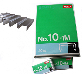 Скоби №10-1М д / степлера жел. 1000шт в кор. 20кор. в СР. пач. малий. - 1 - smarttoys.com.ua