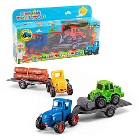 Трактор 156189 (108/2) герой, причеп, екскаватор, інерція, в коробці - 1 - smarttoys.com.ua