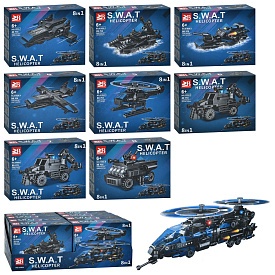 Конструктор 9195A військовий транспорт, 89дет, в кор.,8в1(вертоліт),8шт(8видів) в дисп.,39-14,5-18см - 1 - smarttoys.com.ua