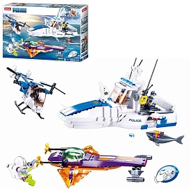 Конструктор SLUBAN M38-B0827 "Police": Поліцейська гонитва на воді,  559 дет. - 1 - smarttoys.com.ua