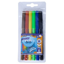 Фломастери, 6 кольорів - 1 - smarttoys.com.ua