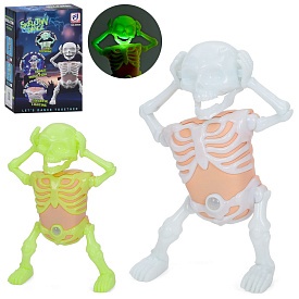 Робот 6053A скелет,21см,рухл,зв,св.у темряві, реагує на руку, 2кол.на бат-ці, в кор-ці,15-22,5-6,5см - 1 - smarttoys.com.ua
