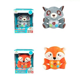 Гра SL88010-88011 м'яка тваринка, 2 види, муз., світло, бат., кор., 23,5-18,5-11 см. - 1 - smarttoys.com.ua