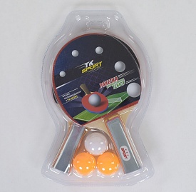 Набір ракеток С 34426 для пінг-понгу (50) "TK Sport" 2 ракетки + 3 м'ячі, в слюді - 1 - smarttoys.com.ua