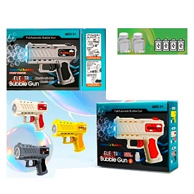 Мильні бульбашки 828  пістолет,світ,запаска2шт,3 кольори,бат,кор.15,5-13-5см - 1 - smarttoys.com.ua