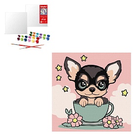 Набір для розпису по номерах для дітей "Милий цуцик" 25х25cm - 1 - smarttoys.com.ua