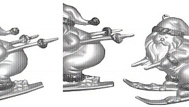 Підвіска 91517-PN "Санта на лижах" 10*10см (320) (ПІОНЕR) - 1 - smarttoys.com.ua