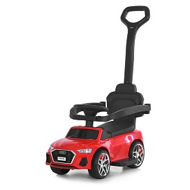 Каталка-толокар M 6254EL-3 бат.ручка, муз, світло, шкіра, підсклянник, MP3, BLUETOOTH, червоний - 1 - smarttoys.com.ua