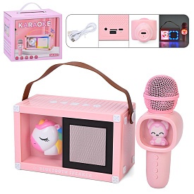 Колонка GMJ9839 19-8-10см, єдиноріг, світло, TFслот, Bluetooth, мікрофон 17см, акум, USBзаряд , кор. - 1 - smarttoys.com.ua