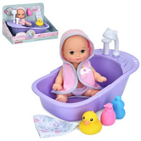 Пупс 68382B2  ванна (ллється вода-механіч)качка,аксесуари,в кор-ці, 30,5-20-17см - 1 - smarttoys.com.ua