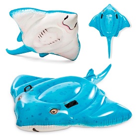 Плотик 57576 надувний, Скат, 185-145 см., дві ручки, від 3-х років, навантаження до 40 кг., кор. - 1 - smarttoys.com.ua