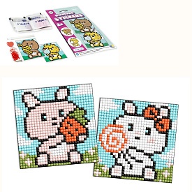 Набір з алмазною мозаїкою на самоклеючій основі для дітей "Милі зайченята" 9x9см - 1 - smarttoys.com.ua