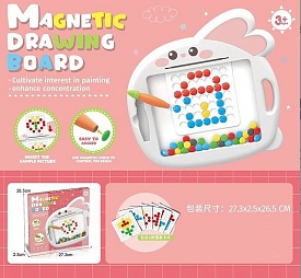 Магнітна мозаїка 761-2 (60) “Зайченя”, магнітний стилус, 6 карток із завданнями, в коробці   - 1 - smarttoys.com.ua