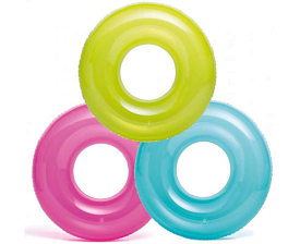 Круг 59260 однотонний, 76 см., від 8-ми років, 3 кольори (лайм, аква, рожевий), кул., 23,5-15 см. - 1 - smarttoys.com.ua