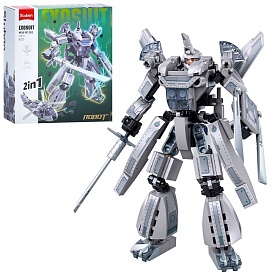 Конструктор SLUBAN M38-B1282 2в1 (робот, гелікоптер), фігурка, 218 дет., кор., 22-23,5-7 см. - 1 - smarttoys.com.ua