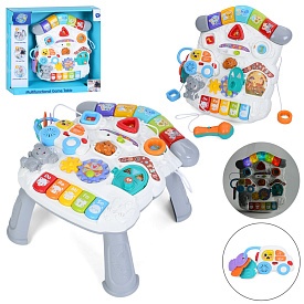 Центр розвиваючий 7763A ігр.стіл34-32-в21см,мікр,муз,світ,піан,шест.на бат-ці, в кор-ці, 42,5-42-7см - 1 - smarttoys.com.ua