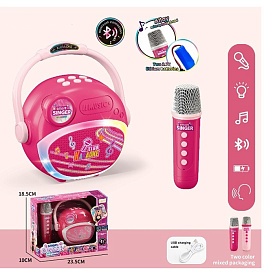 Колонка HY842-E 14-8-12см/16см,світло,мікрофон, акум,Bluetooth, TFслот,USBзаряд., кор.,23,5-18-9,5см - 1 - smarttoys.com.ua