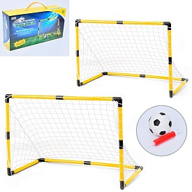 Футбольні ворота MR 1221 2 шт., сітка 2 шт., 80-60-46 см., м'яч, насос, кор., 42-22,5-11 см. - 1 - smarttoys.com.ua
