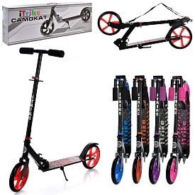 Самокат SR 2-010-4-1 сталь,2кол.ПУ200мм,кермо90/100см., підн.52/30-10см.,підст.,замок,6кольорів,кор. - 1 - smarttoys.com.ua
