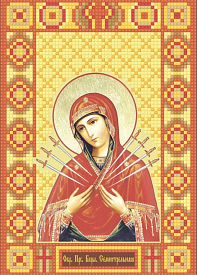 АЛМАЗНА ВИШИВКА (НАБІР) - "БОГОРОДИЦЯ СЕМИСТРІЛЬНА" MP-004 - 1 - smarttoys.com.ua