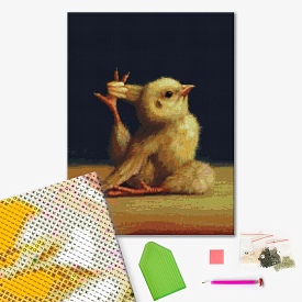 Алмазна мозаїка: Йога курочка ©Lucia Heffernan 40х50 - 1 - smarttoys.com.ua