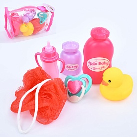 Аксесуари для ляльки YL205J соска, пляшка, флакони, мочалка, каченя, кул., 14-9-6 см. - 1 - smarttoys.com.ua