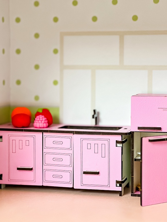 Ляльковий дім 75х60х60 см біло-бірюзовий - 6 - smarttoys.com.ua