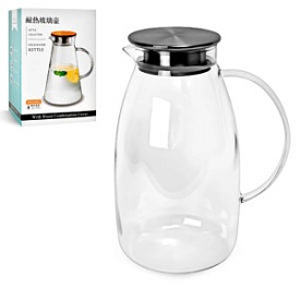 Графін скляний з кришкою 2.2л., R92796 - 1 - smarttoys.com.ua