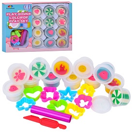 Пластилін MK 5464 12 шт./6 кольорів(двокольоровий,баночка з кришкою),аром.,формочки,кор.,30,5-24-6см - 1 - smarttoys.com.ua