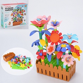 Конструктор 9036 квітковий сад, клумба, комахи,132дет,кор,, 32,5-27,5-10,5см - 1 - smarttoys.com.ua