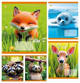 Зошит 12 арк.клітинка Тверда ТА51110 Little wild, 25/600, 5к. - 1 - smarttoys.com.ua