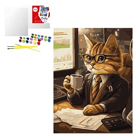 Набір для розпису по номерах "Кіт-бізнесмен" 30х40см - 1 - smarttoys.com.ua
