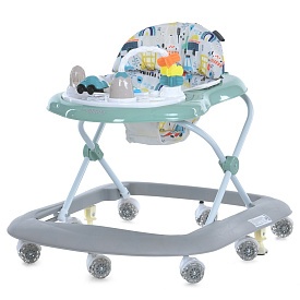 Ходунки ME 1215 SIMPLY Green музика, колеса 8шт, стопор, на бат-ці, зелений - 1 - smarttoys.com.ua