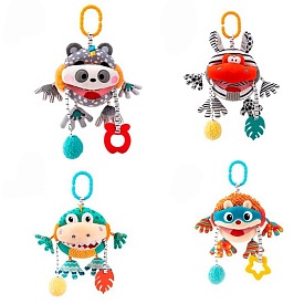 Підвіска м'яка HB 0104 ABCD на коляску/на ліжко,тварина,пискавка,брязкальце,прорізувач,плюш,4види,ку - 1 - smarttoys.com.ua