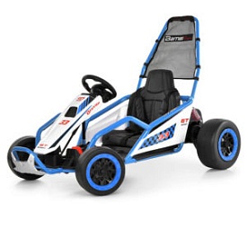 Електрокарт M 6374EL-4(24V) 24V7AH, 2*200W, MP3, USB, BLUETOOTH, TF, EVA, музика, синій - 1 - smarttoys.com.ua