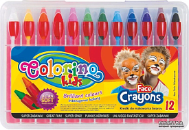 Крейда  для обличчя олівці, 12 кол. COLORINO - 1 - smarttoys.com.ua