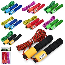 Скакалка MS 0345-1 280см., мотузка нейлон, лічильник, м'які ручки, 4кольори, кул.,13,5-23-3см. - 1 - smarttoys.com.ua