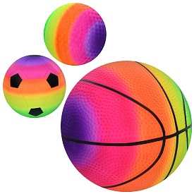 М'яч дитячий MS 4510 6 дюймів, веселка, 75-80г, ПВХ, 3 види. - 1 - smarttoys.com.ua