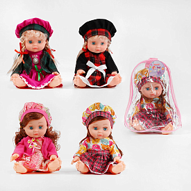 Лялька з музикою TK 0051 (72) "TK Group", 4 види, ОЗВУЧУВАННЯ УКРАЇНСЬКОЮ МОВОЮ, висота 34 см, фрази, пісня, в сумці, ВИДАЄТЬСЯ МІКС - 1 - smarttoys.com.ua