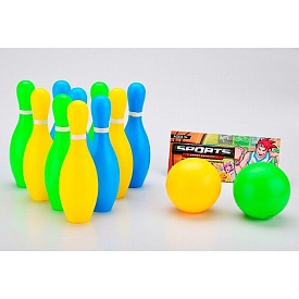 Боулінг MR 1605 кеглі 15см 10шт, куля 7см 2шт, кул., 16-31-8см - 1 - smarttoys.com.ua