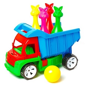 Машина "Алексбамс" + кеглі зайці 089 Бамсік - 1 - smarttoys.com.ua