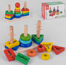 Дерев'яний геометричний сортер 76687 "Fun Game" в коробці - 1 - smarttoys.com.ua