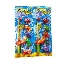 Риболовля 329 A 29 (120/2) 2 види, магнітна, 5 рибок, 1 вудка, на листі - 1 - smarttoys.com.ua