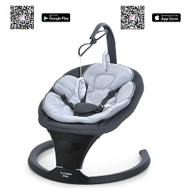 Заколисуючий центр ME 1175 SOUL Dark Gray пульт, 5 швид., таймер, 12 мел., Bluetooth,APP,темно-сірий - 1 - smarttoys.com.ua