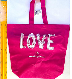 Сумка на блискавці рожевий (спанбонд) 38х53 см з принтом - 1 - smarttoys.com.ua